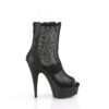 DELIGHT-1006 Black Faux Leather-Mesh/Black Matte