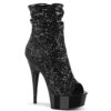 DELIGHT-1008SQ Black Sequins/Black Matte