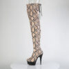 DELIGHT-3008SP-BT Tan-Brown Snake Print/Black Matte