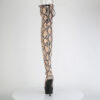 DELIGHT-3008SP-BT Tan-Brown Snake Print/Black Matte