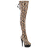 DELIGHT-3008SP-BT Tan-Brown Snake Print/Black Matte