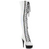 DELIGHT-3029 White Stretch Hologram Patent/Black Matte