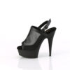 DELIGHT-636 Black Faux Le-Mesh/Black Matte