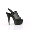 DELIGHT-636 Black Faux Le-Mesh/Black Matte