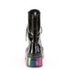 EMILY-350 Black Patent-Rainbow Hologram w/ Hearts