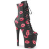 FLAMINGO-1020KISSES Black Faux Leather/Black Faux Leather