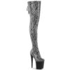 FLAMINGO-3008SP-BT Grey-Black Snake Print/Black Matte