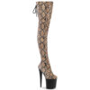 FLAMINGO-3008SP-BT Tan-Brown Snake Print/Black Matte