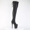 FLAMINGO-3850 Black Stretch  Faux Leather/Black Matte