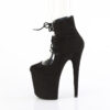 FLAMINGO-800-22 Black Faux Suede/Black Faux Suede