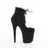 FLAMINGO-800-22 Black Faux Suede/Black Faux Suede