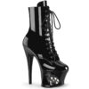 MOON-1020SK Black Patent/Black-Pewter