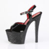 SKY-309 Black Patent/Black Glitter