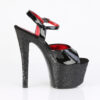 SKY-309 Black Patent/Black Glitter