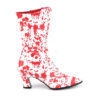 VICTORIAN-120BL White-Red Patent