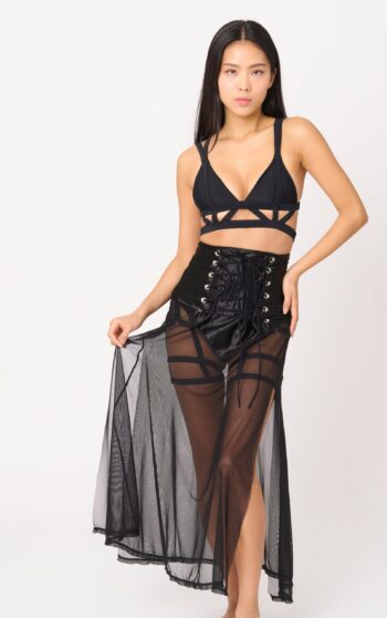 Bonnie Mesh Skirt Black