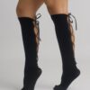 Lace Back Knee High Stocking