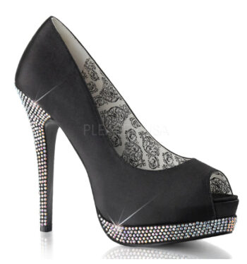 BELLA-12R Blk Satin - US7