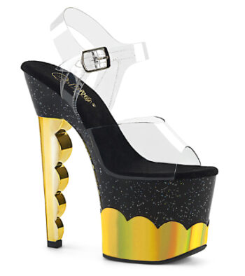 SCALLOP-708-2HGM Clr/Blk-Gold Hologram - US7