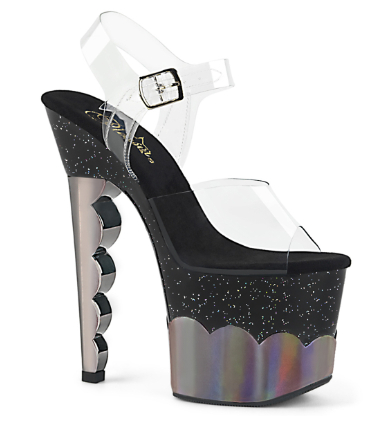 SCALLOP-708-2HGM Clr/Blk Grey Hologram – US7, US9